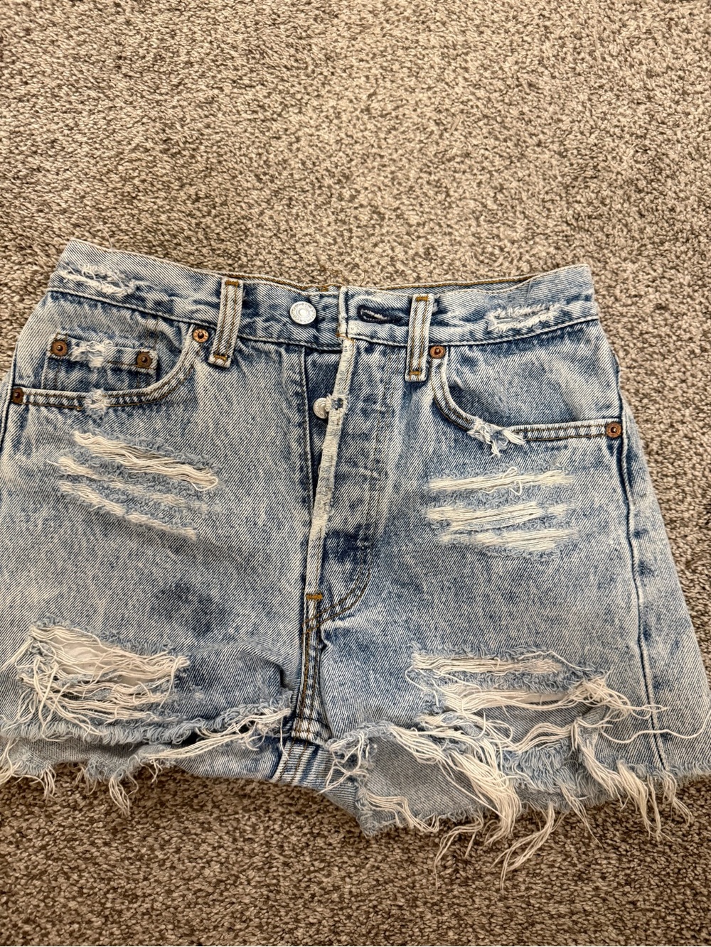 501xx vintage Levi's Distressed Denim Shorts